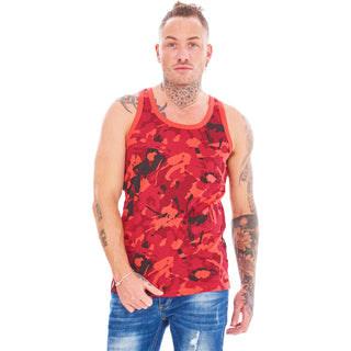 Keanu Mens 6 Pack Camo Vest  - Camouflage Military Designs - 100% Cotton