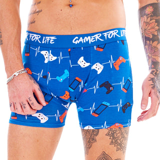 Gamer Pack of 5 Boys Boxer Trunks - Gamer for Life Design - Cotton Blend