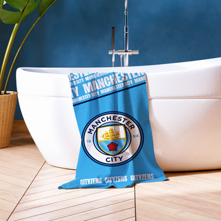 Manchester City Towel - Cityzens Design - 100% Cotton - 150 x 75cm