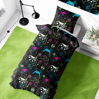 Gamer Reversible Duvet Set - Graffiti Design - Single