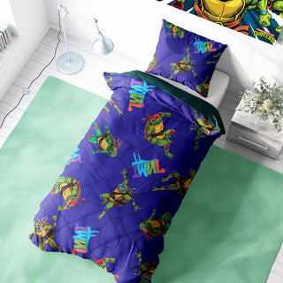 Teenage Mutant Ninja Turtles Reversible Duvet Set - TMNT Design - Single