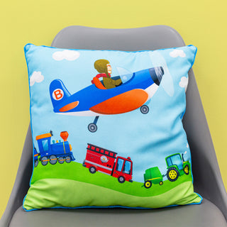 Blippi Square Cushion - Plane Design - 40cm x 40cm