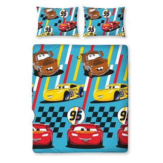 Disney Reversible Coverless Duvet Set - Cars Dinoco Design - Double
