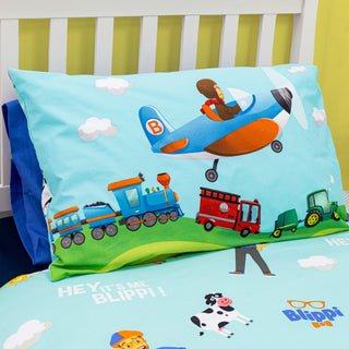 Blippi Reversible Duvet Set - Digger Adventure & Farm Fun Design - Single