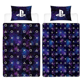 Playstation Reversible Duvet Set - Nebula Design - Single and Double