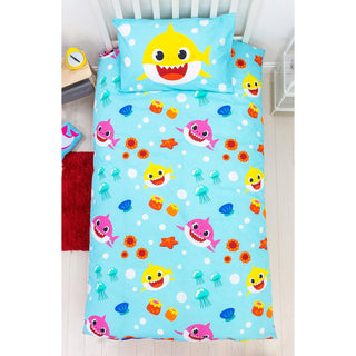 Baby Shark Reversible Duvet Set - Rainbow Design - Single