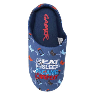 Gamer Kids Slippers - Gaming Controller Design - Slip On Mule