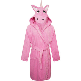 Keanu Kids Bath Robe - Unicorn Head Design - 100% Cotton - Ages 3-13 Years
