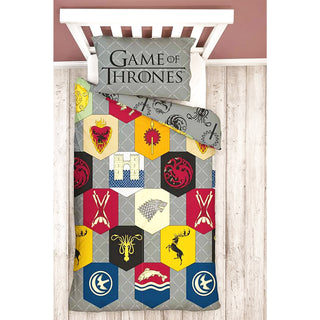 Game of Thrones Reversible Duvet Set - House Of The Dragon Design - Single