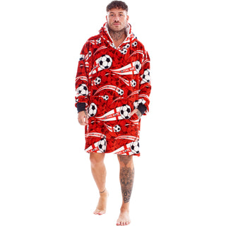 Its Coming Home Oversized Fleece Hoodie - England Football Design - 100% Polyester - Adults