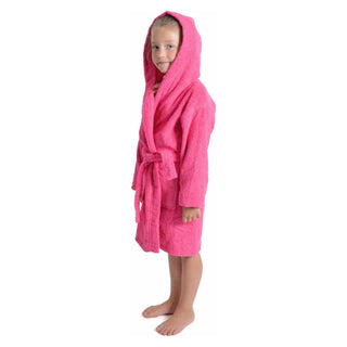 Keanu Kids Bath Robe - Pink Design - 100% Cotton - Ages 7-13 Years