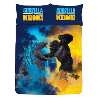 Godzilla Vs Kong Reversible Duvet Set - Battle Royale Design - Single and Double