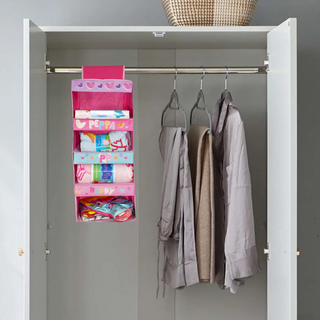 Peppa Pig Hanging Wardrobe Organizer Foldable Storage - Disney Designs - 71cm x 29cm x 28cm
