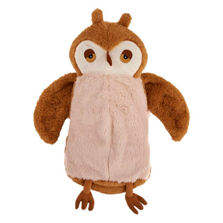 K Collection 3D Novelty Hot Water Bottle With Removable Cover -  750 ML Capacity - Owl Design