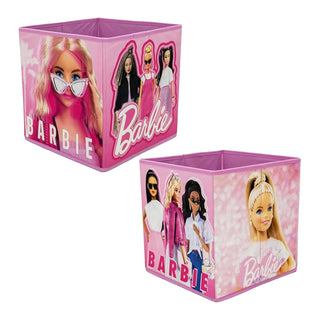 Barbie Storage Boxes - 2 Pack Foldable Storage Cubes - 30cm x 30cm x 30cm