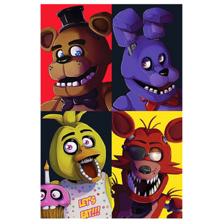 FNAF (Five Nights At Freddy's) Bed Throw Super Soft Blanket - Freddy Fazbear's Design - 100% Polyester - 100 x 150cm
