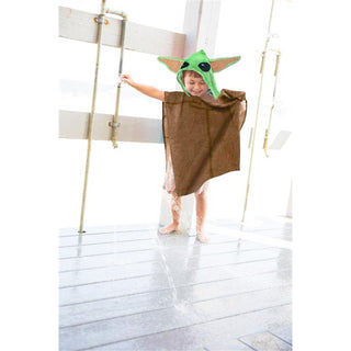 Disney Hooded Towel Poncho - Baby Yoda Design - 100% Cotton - 56cm x 56cm