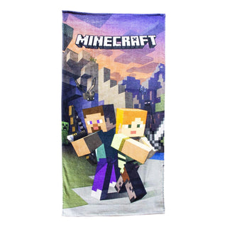 Minecraft Towel - Green Goodguys Design - 100% Cotton - 140 x 70cm