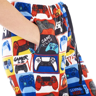 Gamer Mens Pack of 2 Lounge Pants - Gaming Levels Neon Controller Design - Sizes S - 2XL