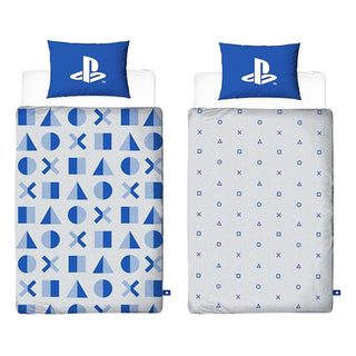 Playstation Reversible Duvet Set - Controller Icons Design - Single and Double