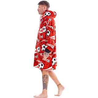 Its Coming Home Oversized Fleece Hoodie - England Football Design - 100% Polyester - Adults