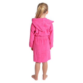 Keanu Kids Bath Robe - Pink Design - 100% Cotton - Ages 7-13 Years