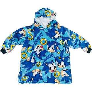 Sonic Kids Fleece Oversized Hoodie - Icons Design - Super Soft Flannel Fleece