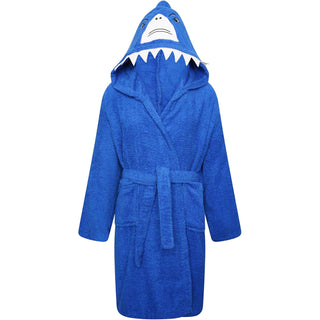 Keanu Kids Bath Robe - Shark Head Design - 100% Cotton - Ages 3-13 Years