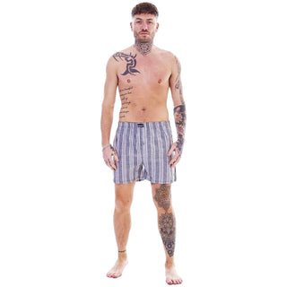 Keanu Pack of 6 Mens Woven Boxer Shorts - Assorted Pattern Design - Cotton Blend