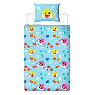 Baby Shark Reversible Duvet Set - Rainbow Design - Single