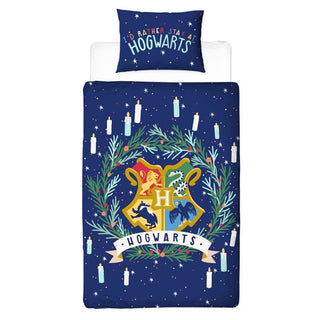 Harry Potter Reversible Duvet Set - I'd Rather Stay At Hogwarts Design - Single