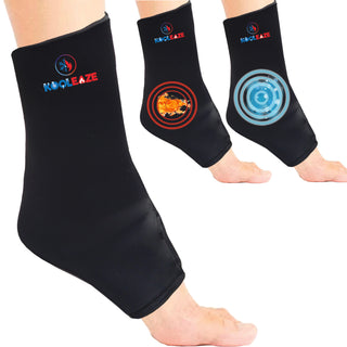 KOOLEAZE Reusable Gel Ice Pack Sleeves for Hot and Cold Therapy - Ankle Sleeve