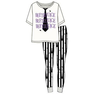 Disney Ladies Pyjamas - Beetlejuice Design - 100% Cotton