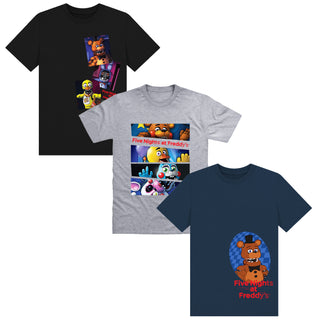 FNAF 3 Pack Kids T-Shirts - Five Nights at Freddy's Designs - 100% Cotton