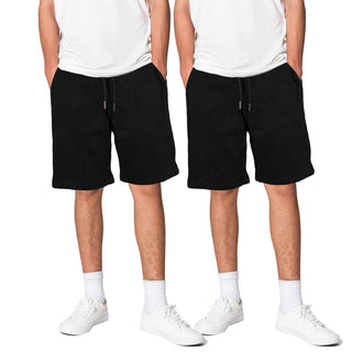 Keanu 2 Pack Mens Regular Fit Shorts - Black