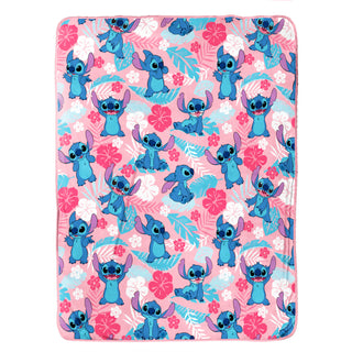 Disney Soft Plush Throw Blanket - Lilo & Stitch Design - 100% Polyester - 100 x 150cm