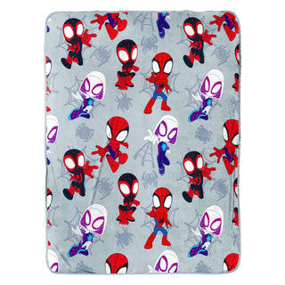Marvel Soft Plush Throw Blanket - Spidey & His Amazing Friends Design - 100% Polyester - 100 x 150cm