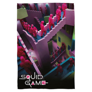 Squid Game Fleece Throw Blanket - Stairway Design - 100% Polyester - 100 x 150cm