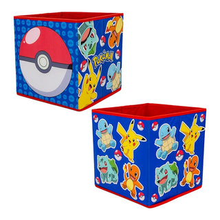 Pokemon Storage Boxes - 2 Pack Foldable Storage Cubes - 30cm x 30cm x 30cm