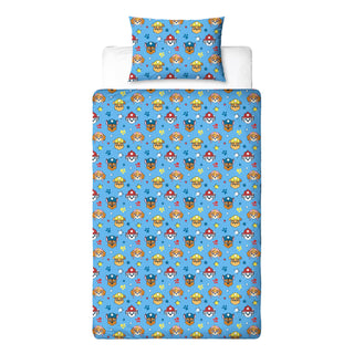 Paw Patrol Reversible Duvet Set - Squad Blue Design - Toddler and Single