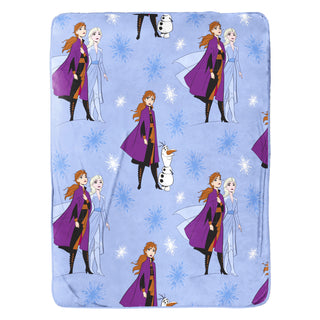 Frozen Soft Plush Throw Blanket - Elsa & Anna Design - 100% Polyester - 100 x 150cm