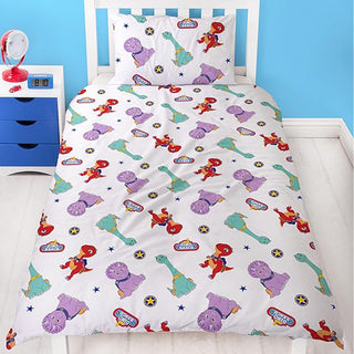 Dino Ranch Reversible Duvet Set - Sticker Design - Single