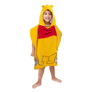 Disney Hooded Towel Poncho - Winnie The Pooh Design - 100% Cotton - 56cm x 56cm