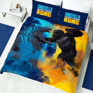 Godzilla Vs Kong Reversible Duvet Set - Battle Royale Design - Single and Double