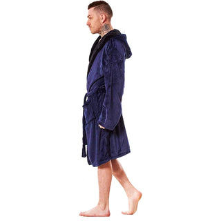 Keanu Mens Dressing Gown - Shark Head Design - 100% Fleece Polyester - Adults