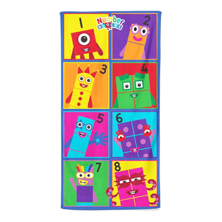 Numberblocks Beach Towel - Meet the Numberblocks Design - 100% Cotton - 140 x 70cm