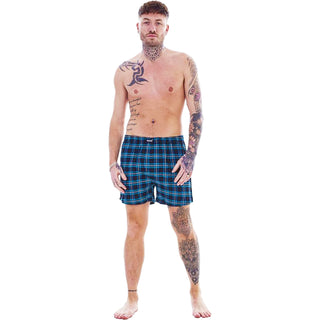 Keanu Pack of 6 Mens Woven Boxer Shorts - Assorted Pattern Design - Cotton Blend