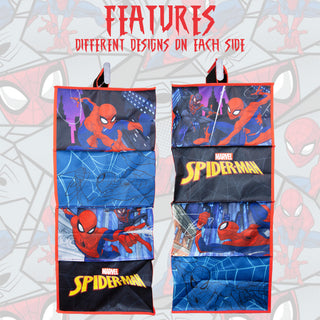 Marvel Spiderman Hanging Wardrobe Organizer Foldable Storage - 71cm x 29cm x 28cm