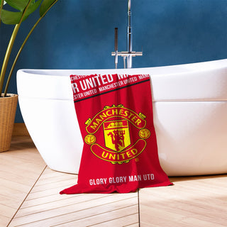Manchester United Towel - Glory Design - 100% Cotton - 150 x 75cm