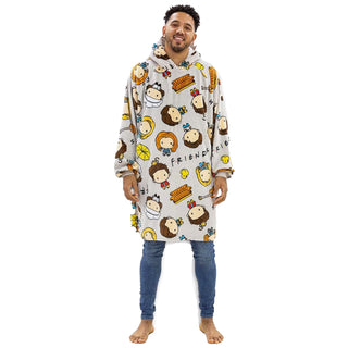 Friends Unisex Fleece Oversized Hoodie - Group Design - Super Soft Sherpa